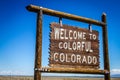 Welcome to Colorful Colorado Sign Royalty Free Stock Photo