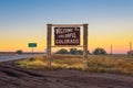 Welcome to colorful Colorado street sign along Interstate I-76 Royalty Free Stock Photo