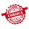 Welcome to Corsica stamp