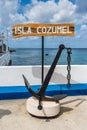 Welcome to Cozumel sign in Cozumel Island, South Eastern Region, Mexico, Caribbean Royalty Free Stock Photo