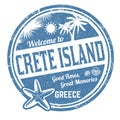 Welcome to Crete island grunge rubber stamp