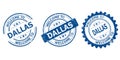 welcome to Dallas blue old stamp Royalty Free Stock Photo