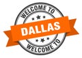 welcome to Dallas. Welcome to Dallas isolated stamp. Royalty Free Stock Photo