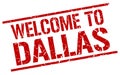 welcome to Dallas stamp Royalty Free Stock Photo