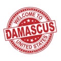 Welcome to Damascus City illustration design rubber stamp vector illustration