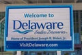 Welcome to Delaware Sign Royalty Free Stock Photo