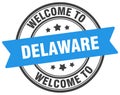 Welcome to Delaware stamp. Delaware round sign Royalty Free Stock Photo