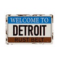 Welcome to Detroid rust belt USA, United States of America colors, vintage, grunge texture for wallpapers, design