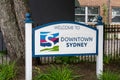 Welcome to Downtown Sydney Nova Scotia Canada sign Royalty Free Stock Photo