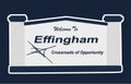 Welcome to Effingham Illinois United States Royalty Free Stock Photo