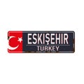 Welcome to Eskisehir retro souvenir sign from one of the most popular summer destinations in Turkey. Vector art