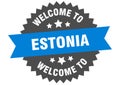 welcome to Estonia. Welcome to Estonia isolated sticker.