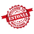 Welcome to Estonia stamp