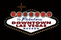 Welcome to Fabulous Downtown Las Vegas Nevada Sign Royalty Free Stock Photo