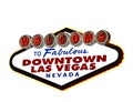 Welcome to Fabulous Downtown Las Vegas Nevada Sign Royalty Free Stock Photo