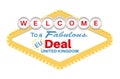 Welcome to a Fabulous EU Deal United Kingdom sign - Vector Illustration on a white background