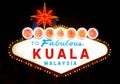 Welcome to fabulous Kuala Royalty Free Stock Photo