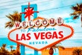 Welcome to Fabulous Las Vegas sign, Las Vegas Strip, Nevada, USA Royalty Free Stock Photo