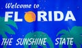 Welcome to Florida sign Royalty Free Stock Photo