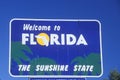 Welcome to Florida Sign Royalty Free Stock Photo