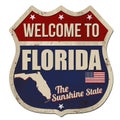 Welcome to Florida vintage rusty metal sign