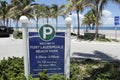 Welcome to Fort Lauderdale Beach Park Sign Royalty Free Stock Photo