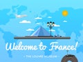 Welcome to France poster with famous attraction