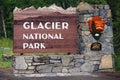Welcome to the freezing Glacier National Park Royalty Free Stock Photo