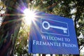 Welcome to Fremantle Prison road sign
