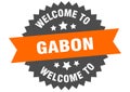 welcome to Gabon. Welcome to Gabon isolated sticker.
