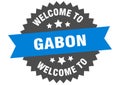 welcome to Gabon. Welcome to Gabon isolated sticker.