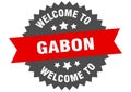 welcome to Gabon. Welcome to Gabon isolated sticker.