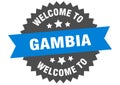 welcome to Gambia. Welcome to Gambia isolated sticker.