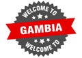 welcome to Gambia. Welcome to Gambia isolated sticker.