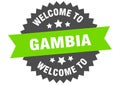 welcome to Gambia. Welcome to Gambia isolated sticker.