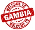 welcome to Gambia stamp