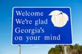 Welcome to Georgia Sign Royalty Free Stock Photo