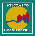 Welcome to Grand Rapids Michigan Royalty Free Stock Photo