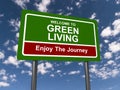 Welcome to green living traffic sign Royalty Free Stock Photo