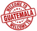 Welcome to Guatemala red round stamp