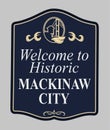 Welcome to Historic Mackinaw City Michigan Royalty Free Stock Photo