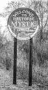 Welcome To Historic Mystic in Connecticut - MYSTIC - CONNECTICUT - APRIL 6,2017 Royalty Free Stock Photo