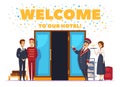 Welcome To Hotel Cartoon Poster