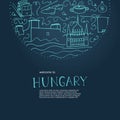 Welcome to Hungary. Hand drawn elements of Hungary.