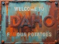 Welcome to Idaho Rusted Street Sign