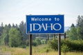 Welcome to idaho state highway sign Royalty Free Stock Photo