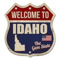 Welcome to Idaho vintage rusty metal sign Royalty Free Stock Photo