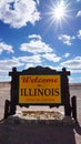 Welcome to Illinois road sign Royalty Free Stock Photo