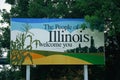Welcome to Illinois sign Royalty Free Stock Photo