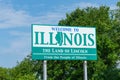 Welcome to Illinois Sign Royalty Free Stock Photo